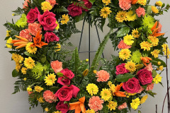Colorful Round Standing Wreath