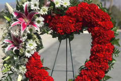 Red Heart Standing Wreath