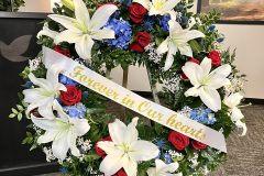 Patriotic Round Standing Wreath