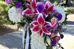 Feminine Cross Standing Wreath