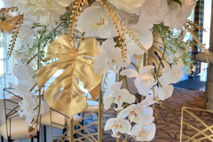 White & Gold Silk Centerpiece