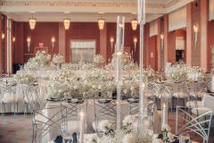 White Carnations & Baby's Breath Centerpiece