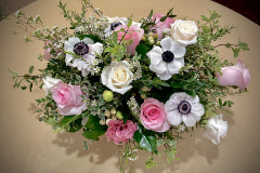 White and Pink Wedding Centerpiece