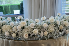 Baby's Breath & White Rose Sweetheart Table