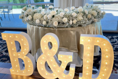 Baby's Breath & White Rose Sweetheart Table