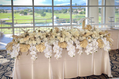 White & Gold Sweetheart Table