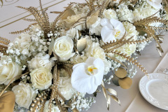 White & Gold Sweetheart Table