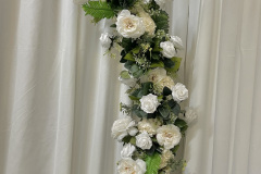 Silk White Rose Arch