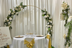 Silk White Rose Arch