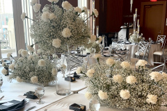 White Carnations & Baby's Breath Centerpiece