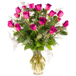 Deluxe 18 Hot Pink Roses
