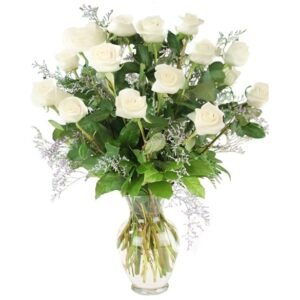 Deluxe 18 White Roses