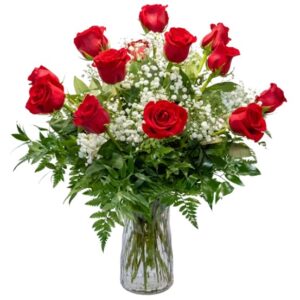 Deluxe Dozen Red Roses