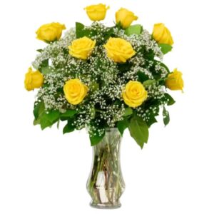 Deluxe Dozen Yellow Roses